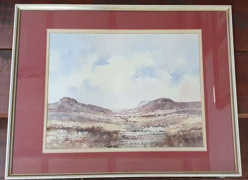 Original framed watercolour painting by KOBUS KOTZE