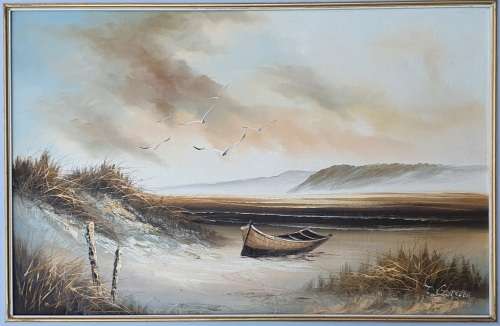 Original oil painting by T. GORDON