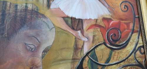 Original oil painting signed by artist. Looks like Julian