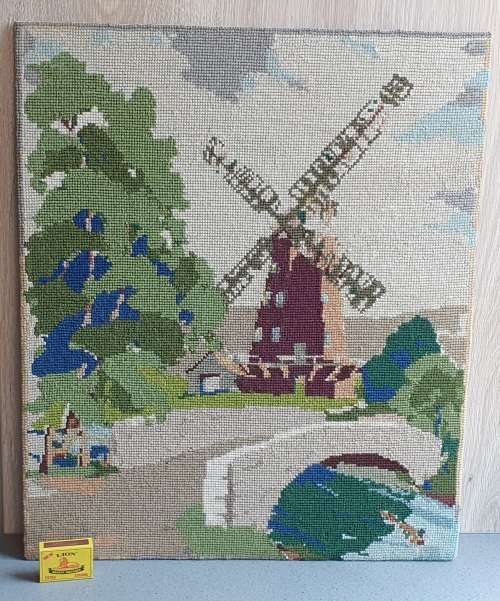 Tapestry of a windmill as per photo