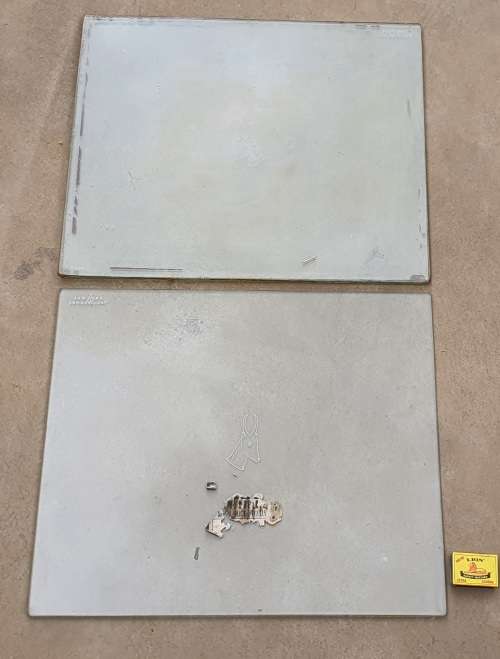 Original vintage SAR railway window glass panels with logo as per photos