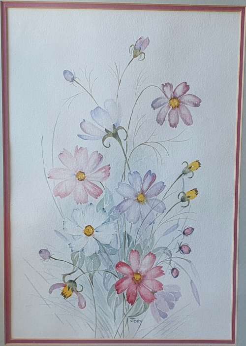 Original framed watercolour painting by JOEY