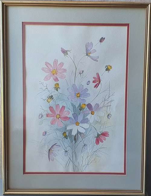 Original framed watercolour painting by JOEY