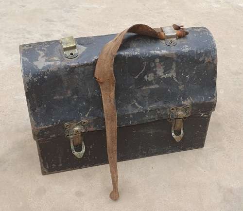 Vintage miners tin launch box - Germany, as per photo
