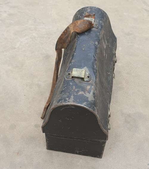 Vintage miners tin launch box - Germany, as per photo