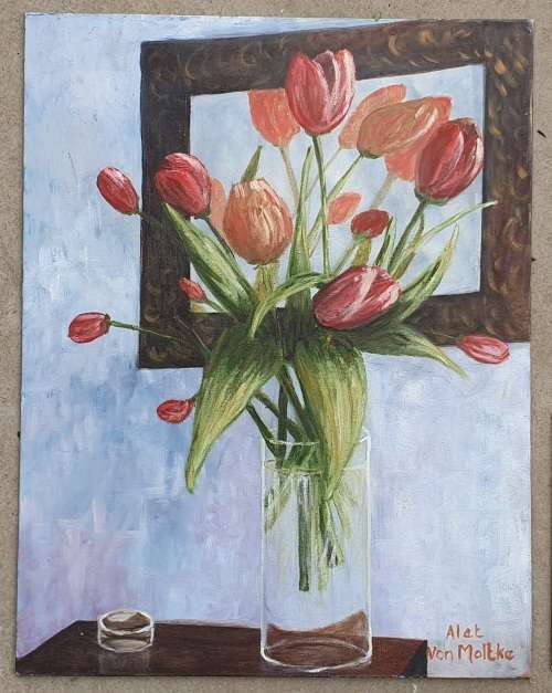Original oil painting by ALET VON MOLTKE as per photo