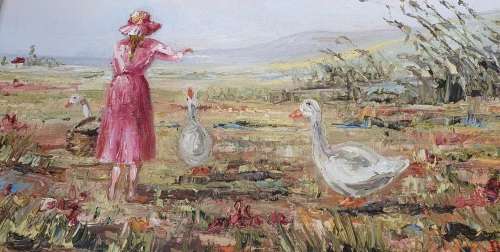 Original oil painting by PIETER BOTHA as per photo