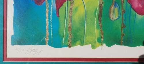 Framed limited addition print of flowers by HETTIE SAAIMAN as per photo