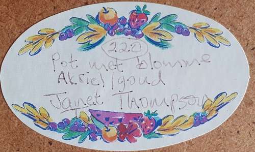 Original painting by JANET THOMPSON as per photo