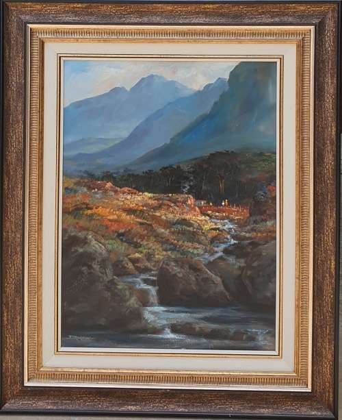 Original framed oil painting by JOHANN VAN RENSBURG