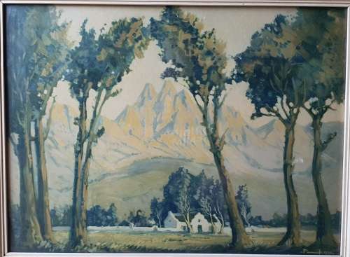 Pierneef print in vintage frame (The Twin peaks)
