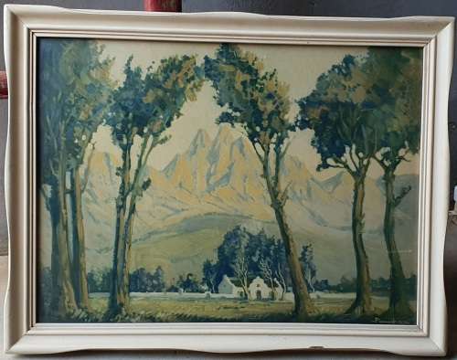 Pierneef print in vintage frame (The Twin peaks)