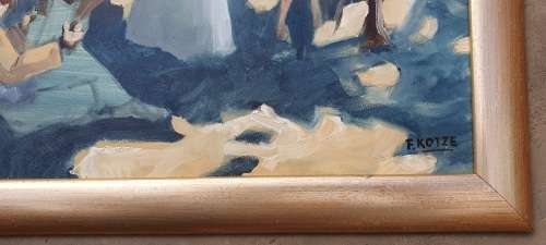 Original framed oil painting by F.KOTZE as per photo