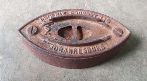 Vintage cast iron, changeable coal stove clothing Iron, no.2 component - Phoenix Foundry ltd JHB.