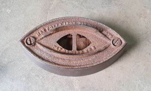 Vintage cast iron, changeable coal stove clothing Iron component as per photo.
