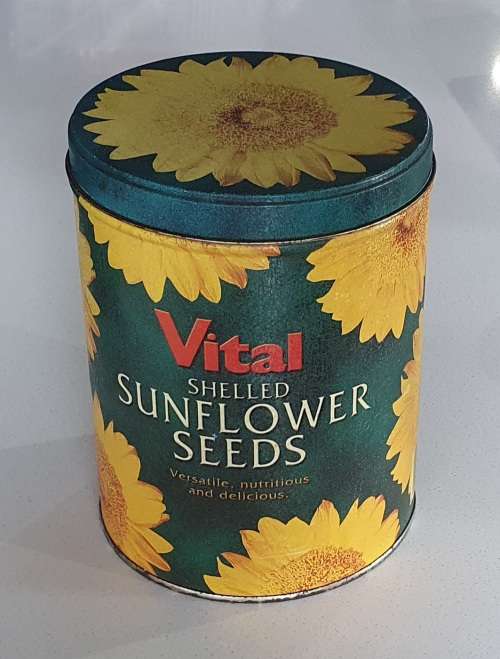 Vital sunflower seeds tin as per photos