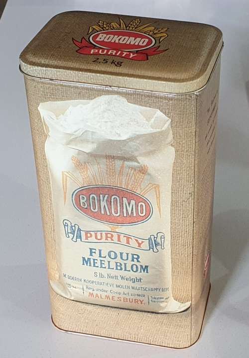 BOKOMO flour tin as per photos