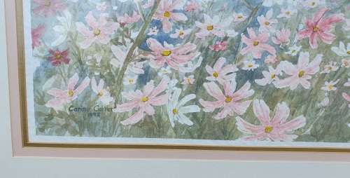 Original framed watercolor  painting by CARINE CARTER as per photos