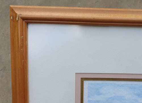 Original framed watercolor  painting by CARINE CARTER as per photos