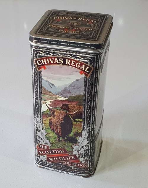Chivas Regal Scotch whisky liquor tin as per photos