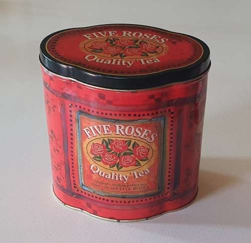 Five Roses tea tin as per photos