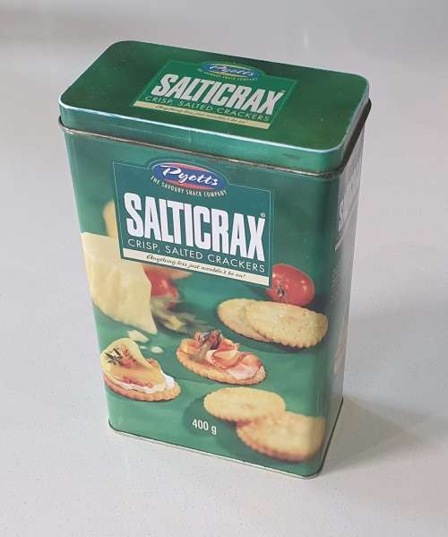 Salticrax tin as per photo