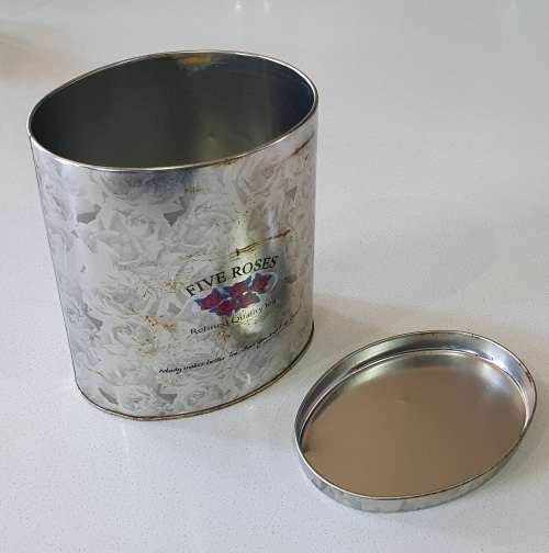 Five Roses tea tin as per photos