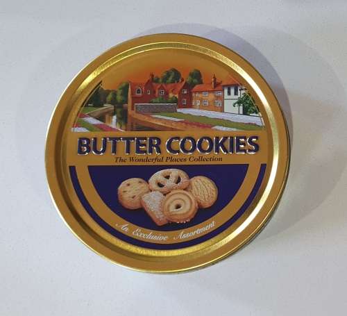 Butter cookies tin as per photos