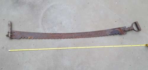 Vintage two man crosscut pull saw - 1,42m