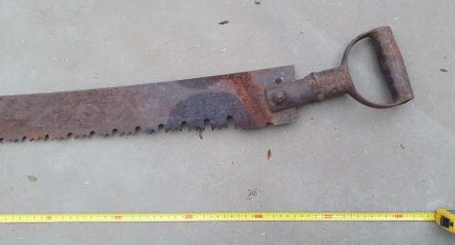 Vintage two man crosscut pull saw - 1,42m