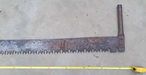 Vintage two man crosscut pull saw - 1,82m