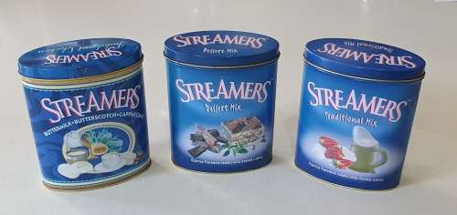 3x Streamers tins as per photos