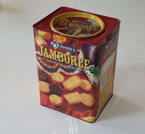 Jessie`s JAMBOREE biscuits tin as per photos