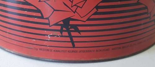 WESTON`S 2kg biscuits tin, Springs, Transvaal, as per photo