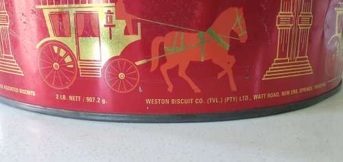 WESTON`S 2 lb biscuits tin, Springs, Transvaal, as per photo
