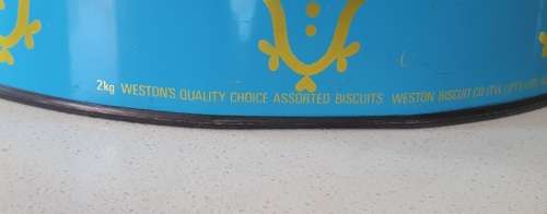 WESTON`S 2 kg biscuits tin, Springs, Transvaal, as per photo