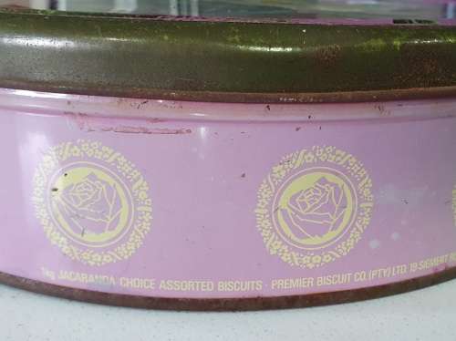 JACARANDA 1kg biscuits tin as per photos