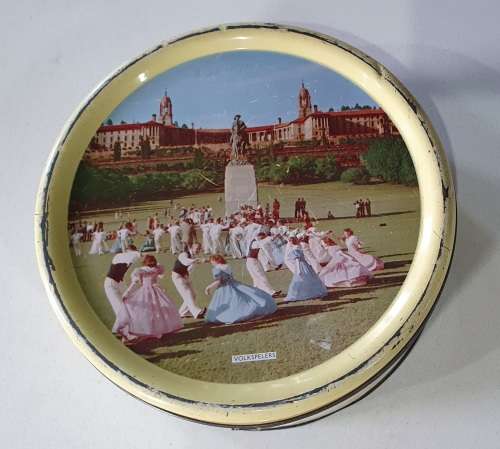 EDWARD SHARP 5pd biscuits tin of the Union Buildings (Volkspelers) as per photos