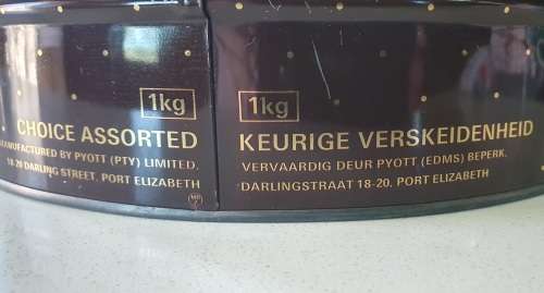 PYOTTS biscuits tin as per photo