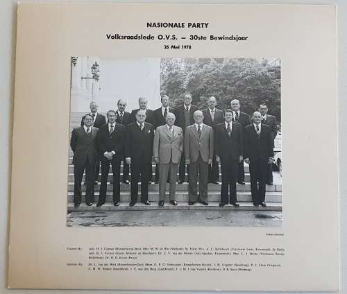 Photo - 1978 Nationale Party Volksraadslede O.V.S. - B.J. Vorster