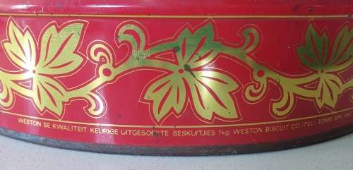 Weston`s biscuits tin as per photos