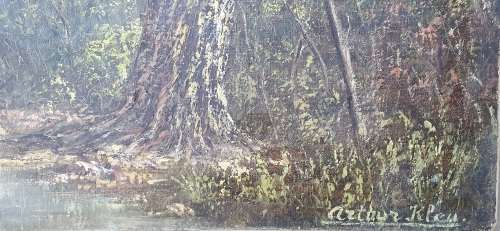 Original oil painting by ARTHUR KLEU as per photos