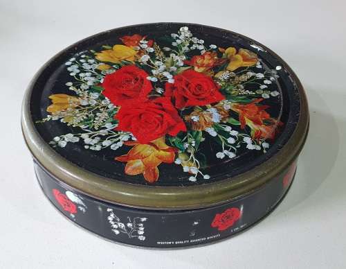 Weston`s 2lbs biscuit tin as per photos