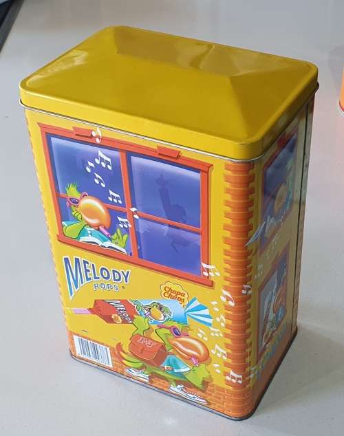 Melody pops tin as per photos