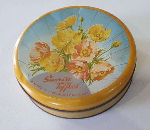 Humphries SUNRISE toffees tin as per photos