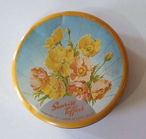 Humphries SUNRISE toffees tin as per photos
