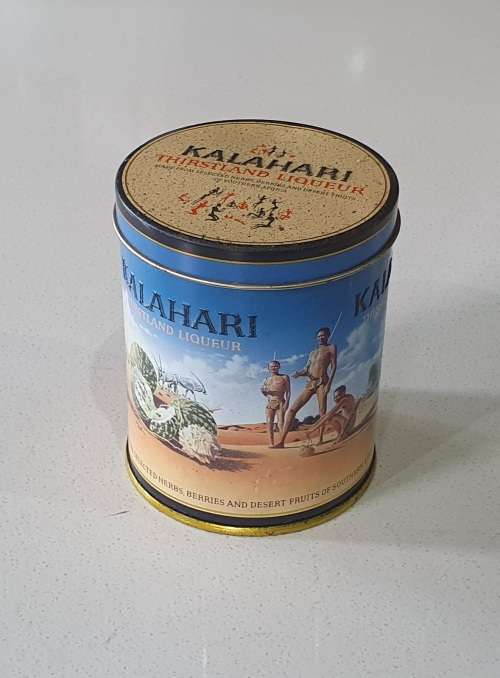 Small Kalahari liqueur tin as per photos