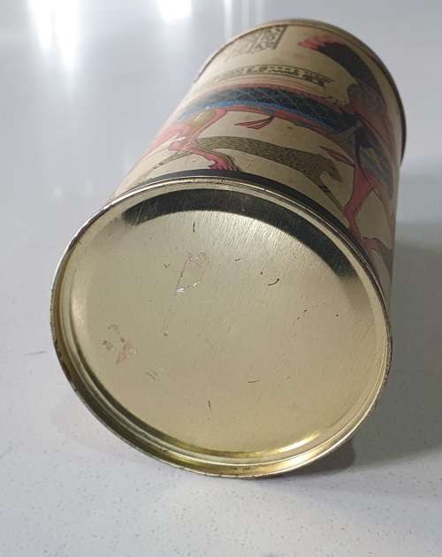 Egyptian motive tin of a Pharaoh as per photos