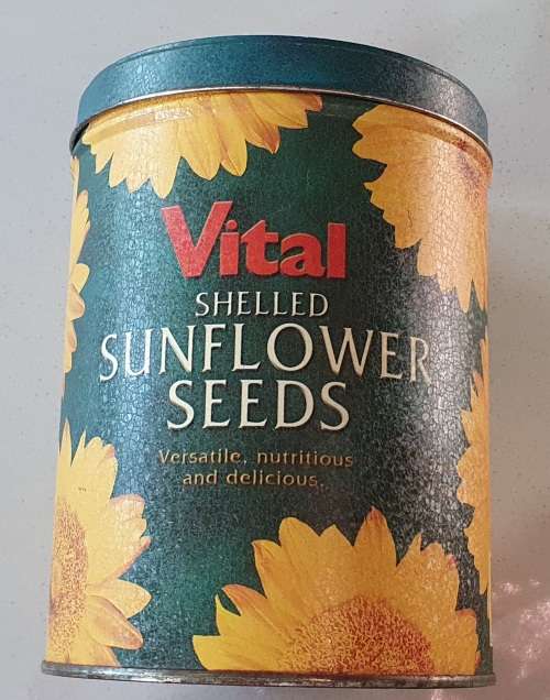 Vital sunflower seeds tin as per photos