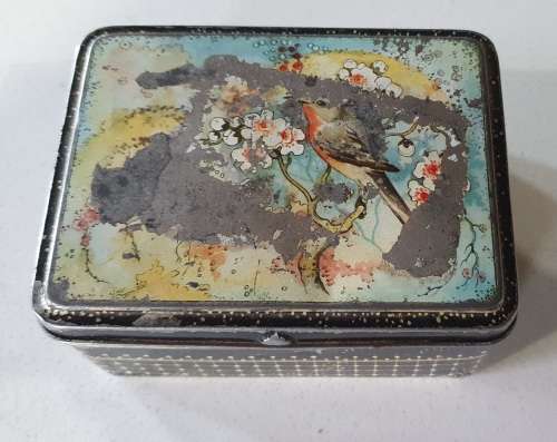 Bird and flower theme tin form Holland as per photos